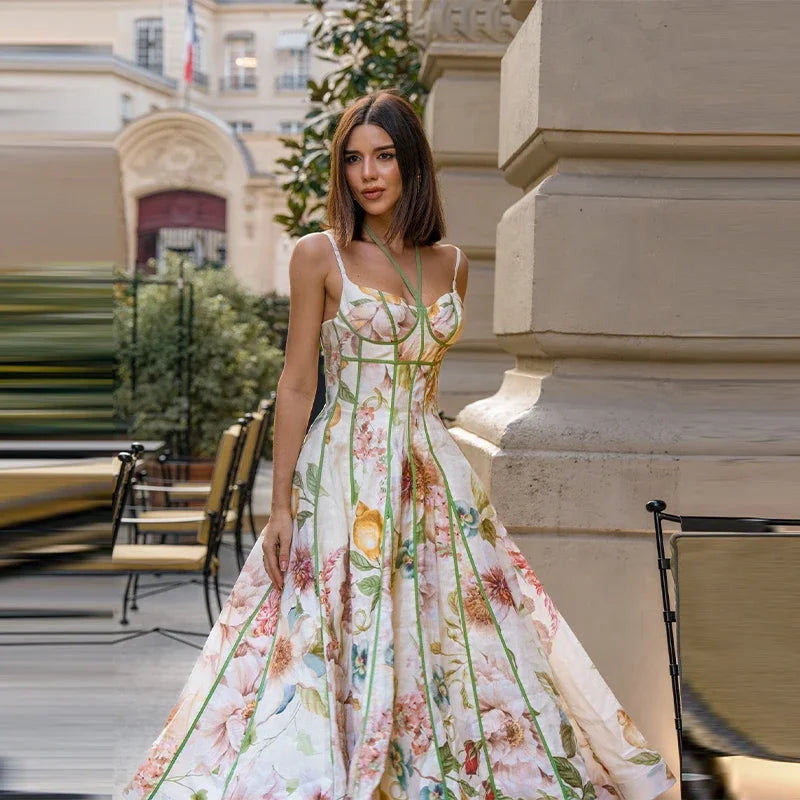 Floral Halter Maxi Dress