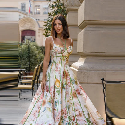 Floral Halter Maxi Dress