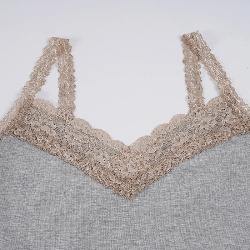 Lace Trim Sleeveless Camisole