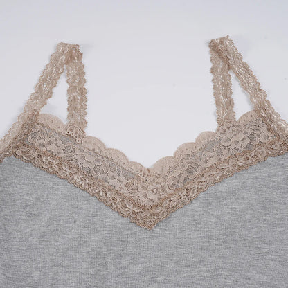 Lace Trim Sleeveless Camisole