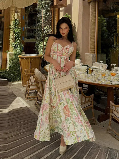 Floral Halter Maxi Dress