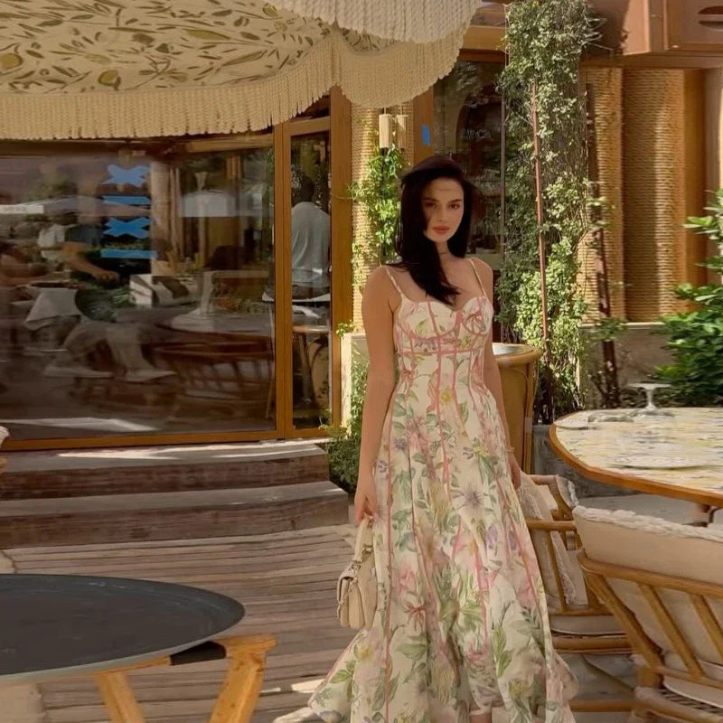 Floral Halter Maxi Dress
