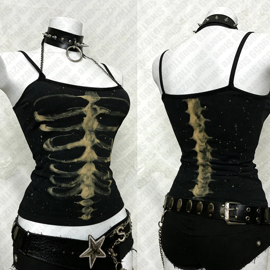 Gothic Clothes Women Tops Y2k Vintage Top Woman Clothing Harajuku Cute Tops With Suspenders Tanks & Camis Trashy Y2k 2000s Emo