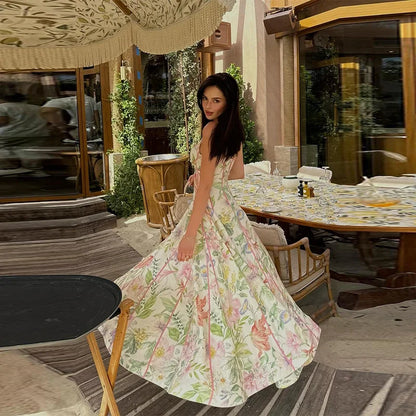 Floral Halter Maxi Dress