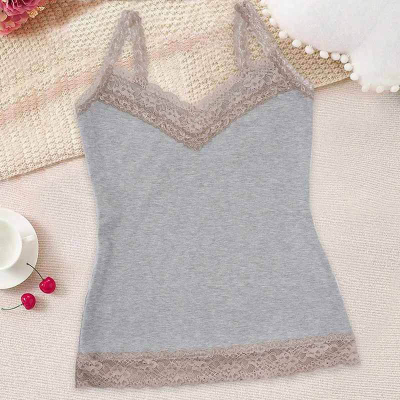 Lace Trim Sleeveless Camisole