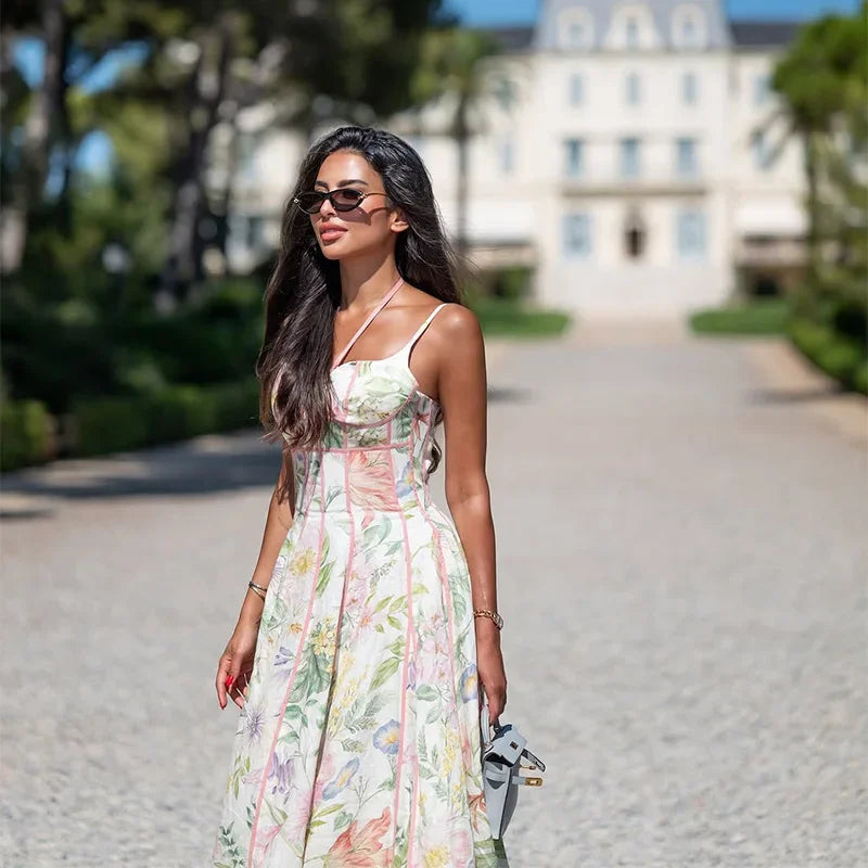 Floral Halter Maxi Dress