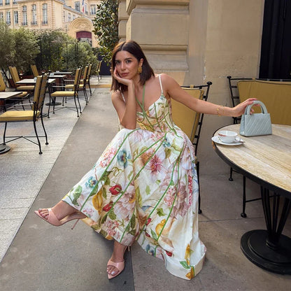 Floral Halter Maxi Dress