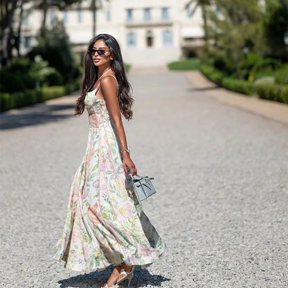 Floral Halter Maxi Dress