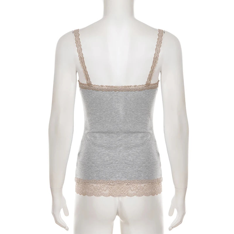 Lace Trim Sleeveless Camisole