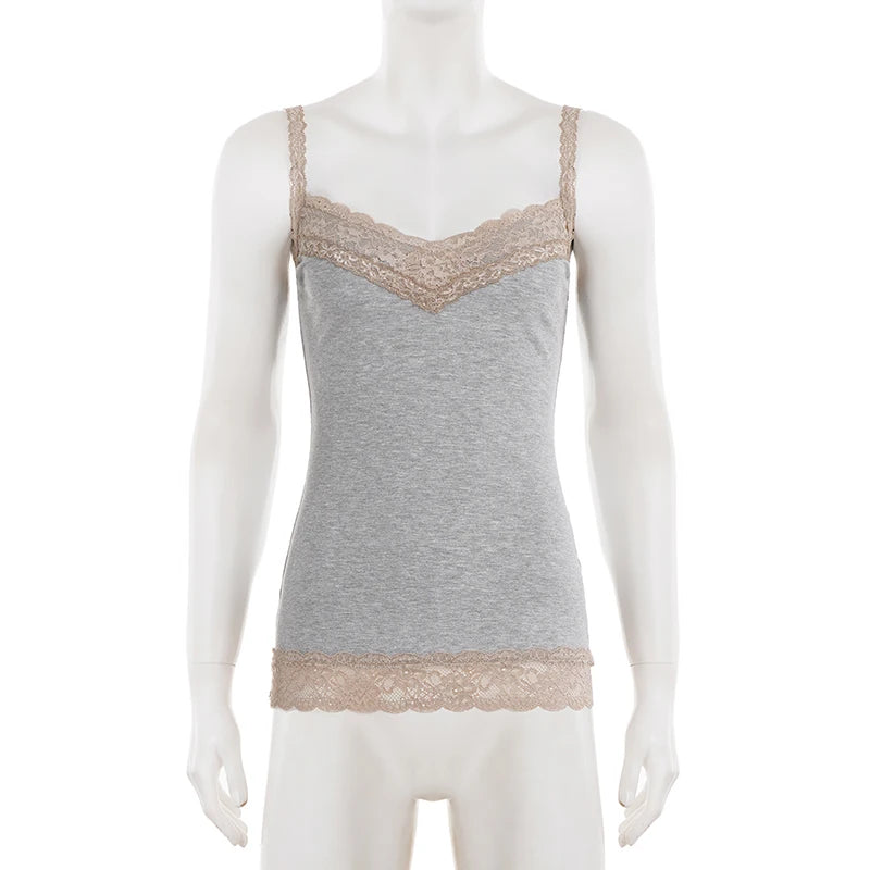 Lace Trim Sleeveless Camisole